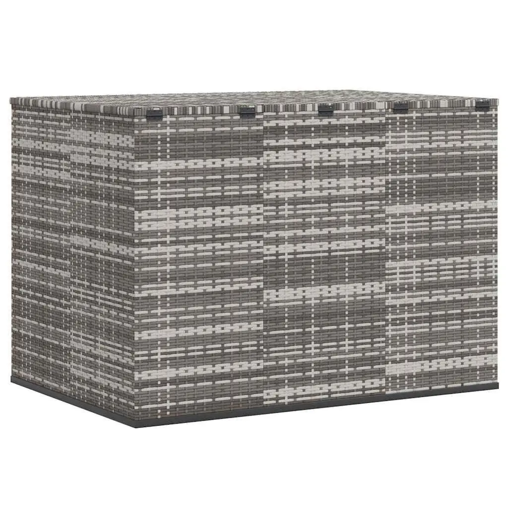 Garden Storage Box PE Rattan 145x100x103cm Grey
