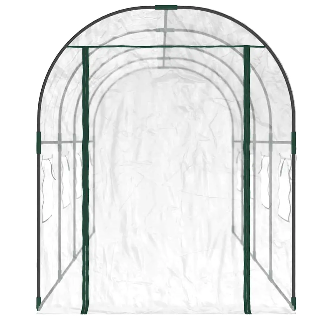 Greenhouse PVC Cover 160x400x190cm Transparent Steel Frame