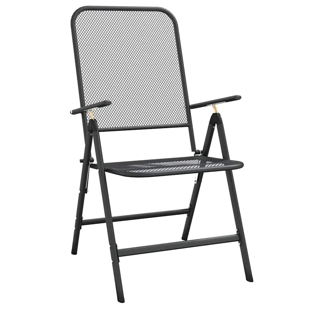 Folding Garden Chairs 2 Pcs with Reclining Feature