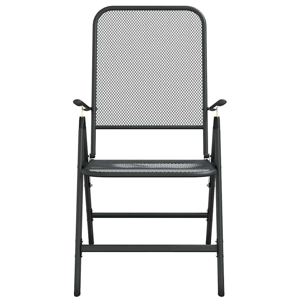 Folding Garden Chairs 2 Pcs with Reclining Feature