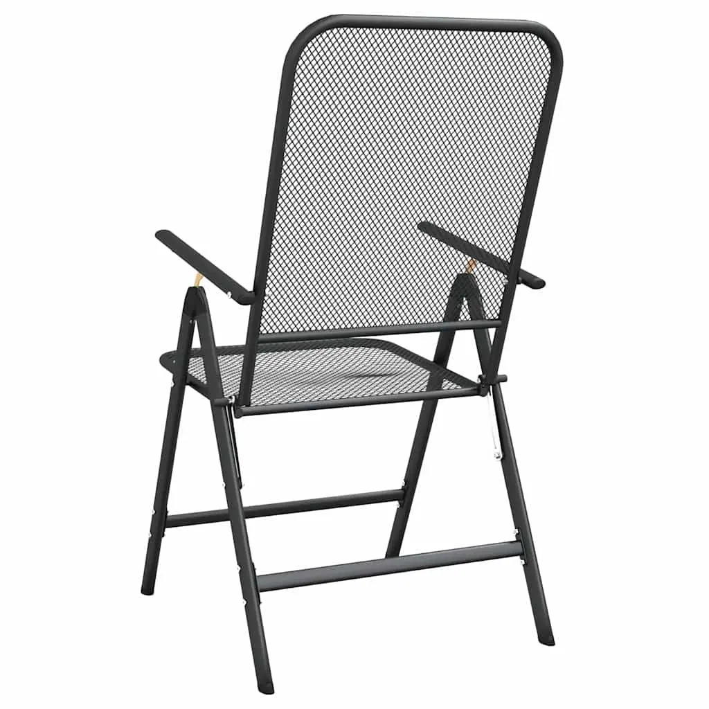 Folding Garden Chairs 2 Pcs with Reclining Feature
