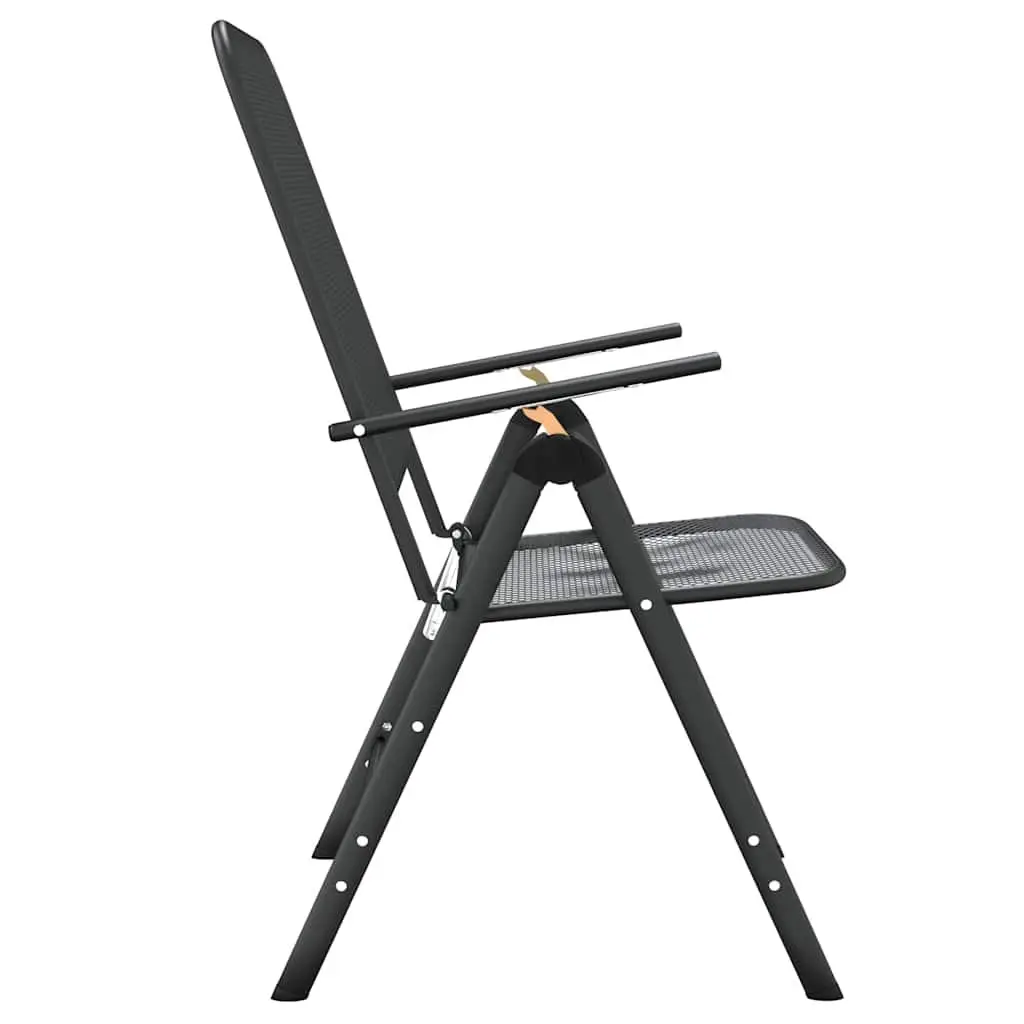 Folding Garden Chairs 2 Pcs with Reclining Feature