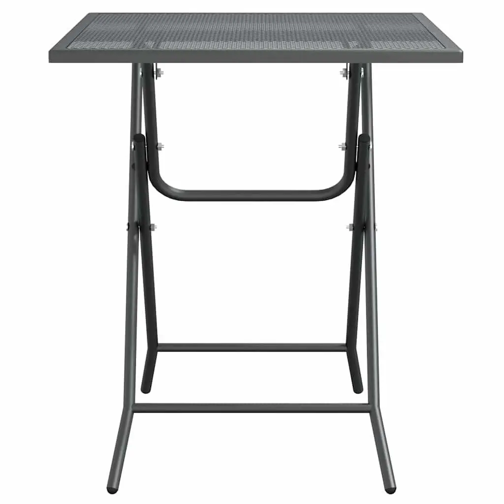 Garden Table Iron 60x60x72cm Mesh Top Anthracite