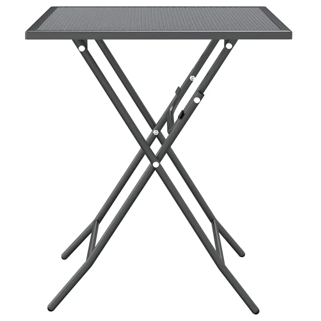 Garden Table Iron 60x60x72cm Mesh Top Anthracite