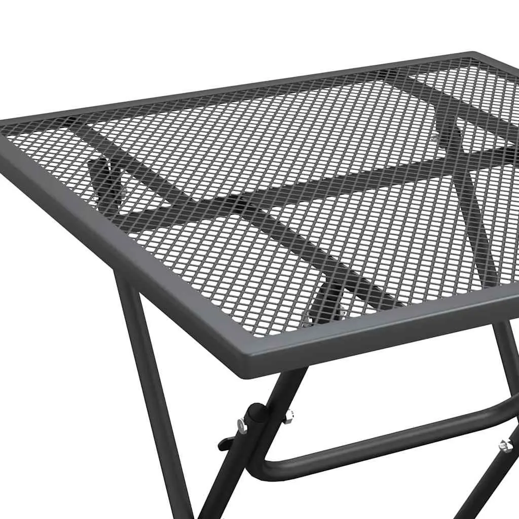 Garden Table Iron 60x60x72cm Mesh Top Anthracite