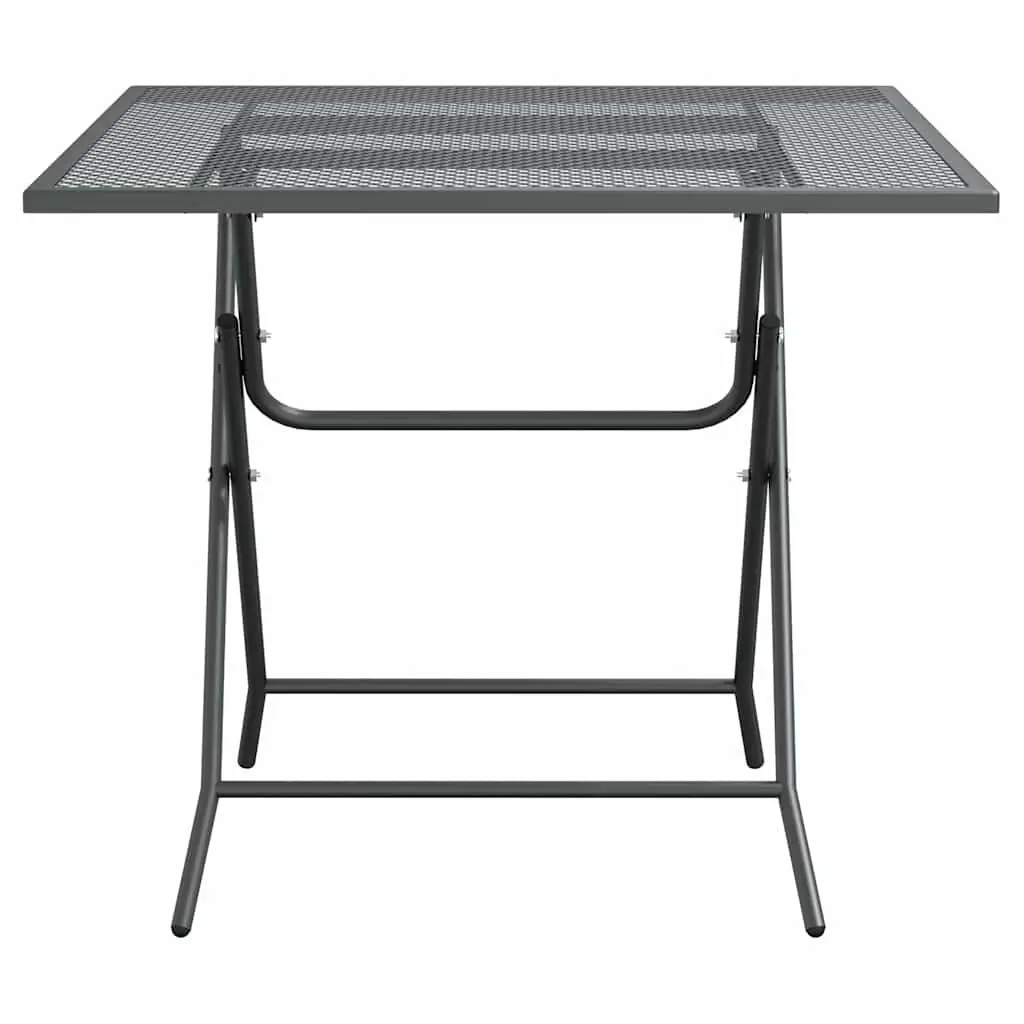 Outdoor Garden Dining Table with Mesh Top 80x80cm