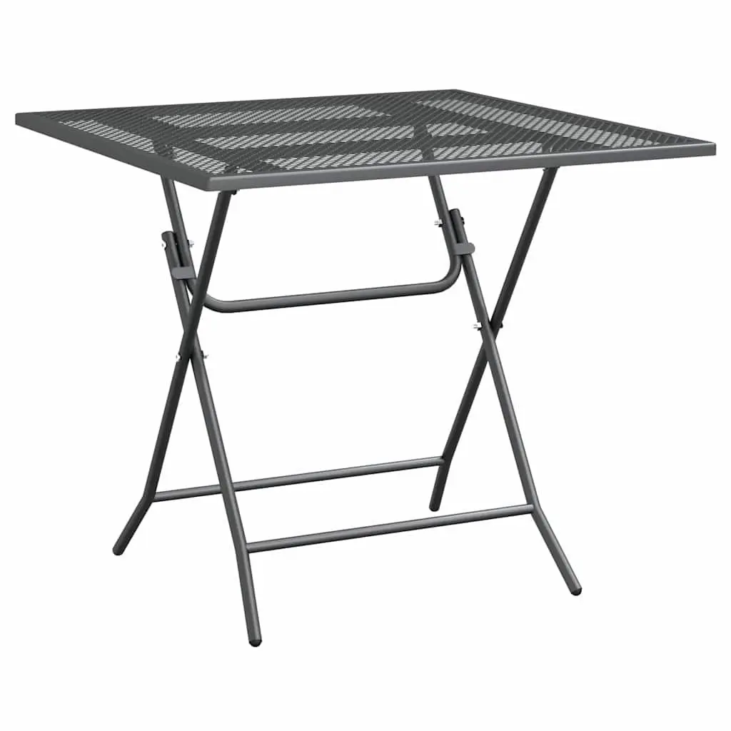 Outdoor Garden Dining Table with Mesh Top 80x80cm