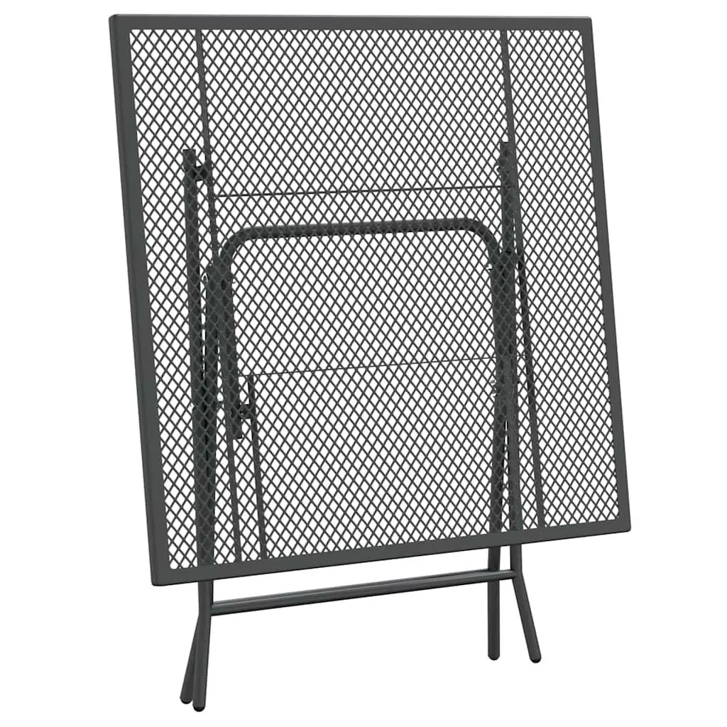 Outdoor Garden Dining Table with Mesh Top 80x80cm