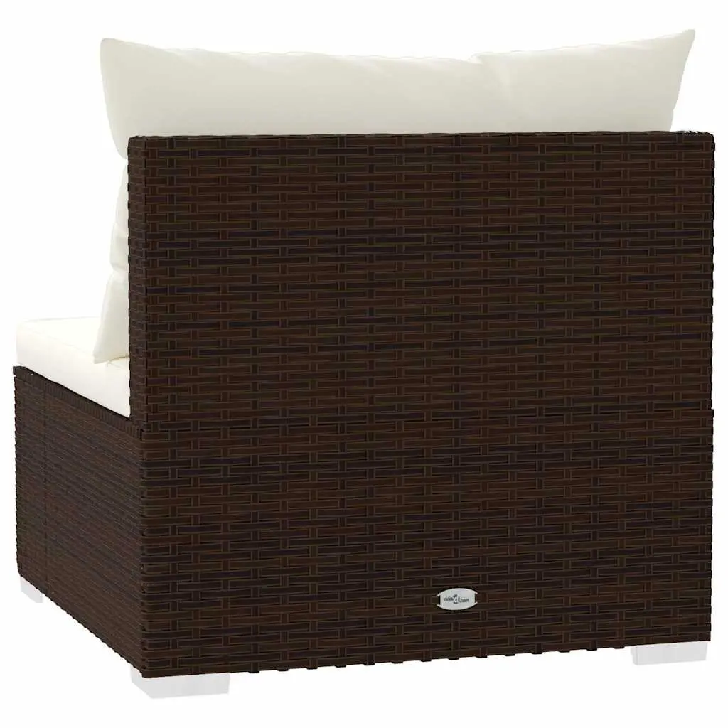 3-Seater Garden Sofa with Durable Brown Rattan