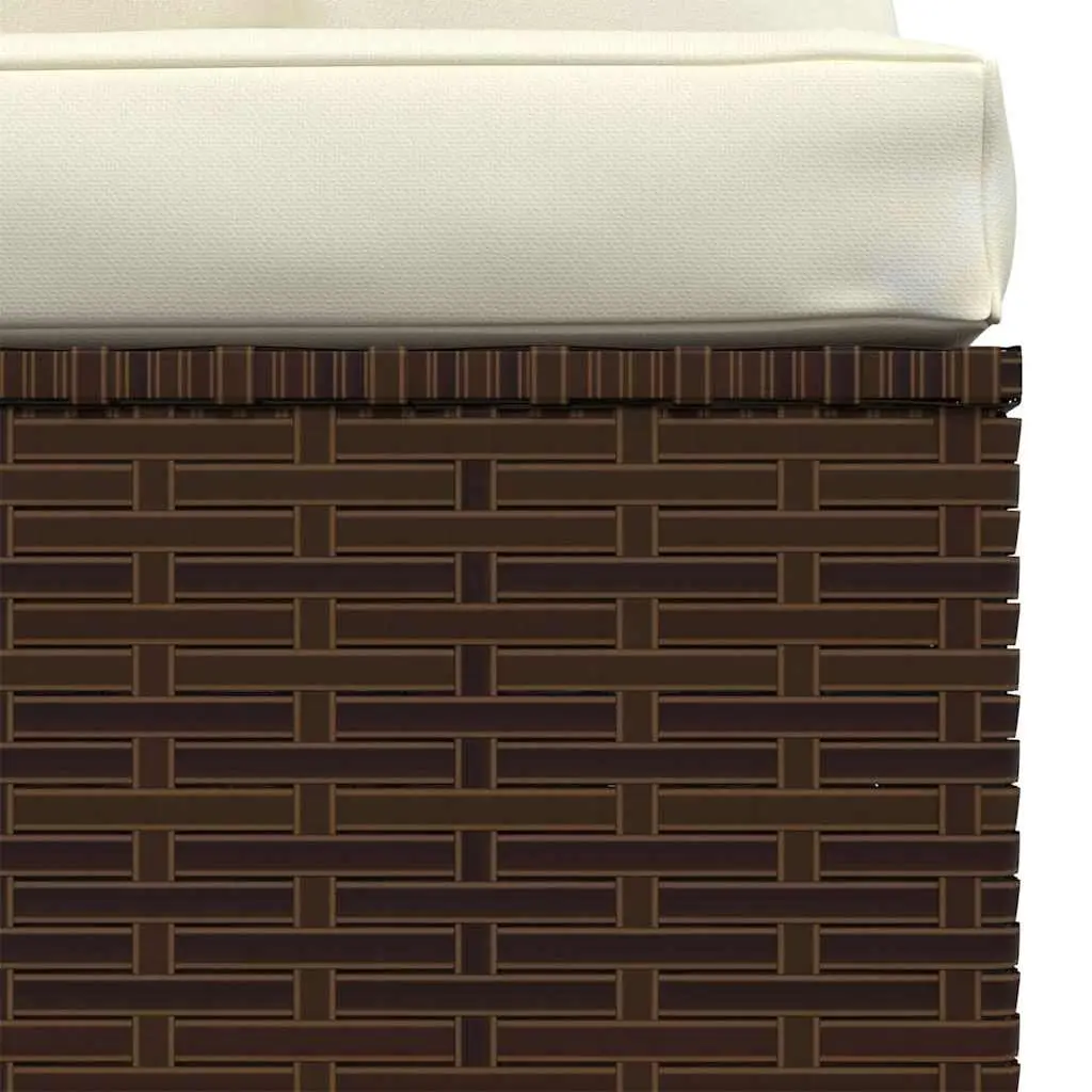 3-Seater Garden Sofa with Durable Brown Rattan