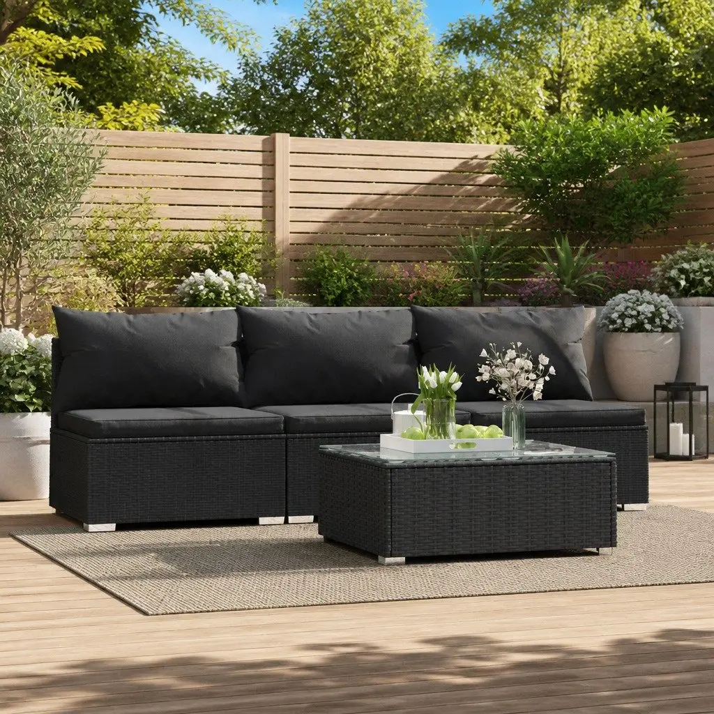 Modular Rattan Sofa Set for Outdoor Relaxation