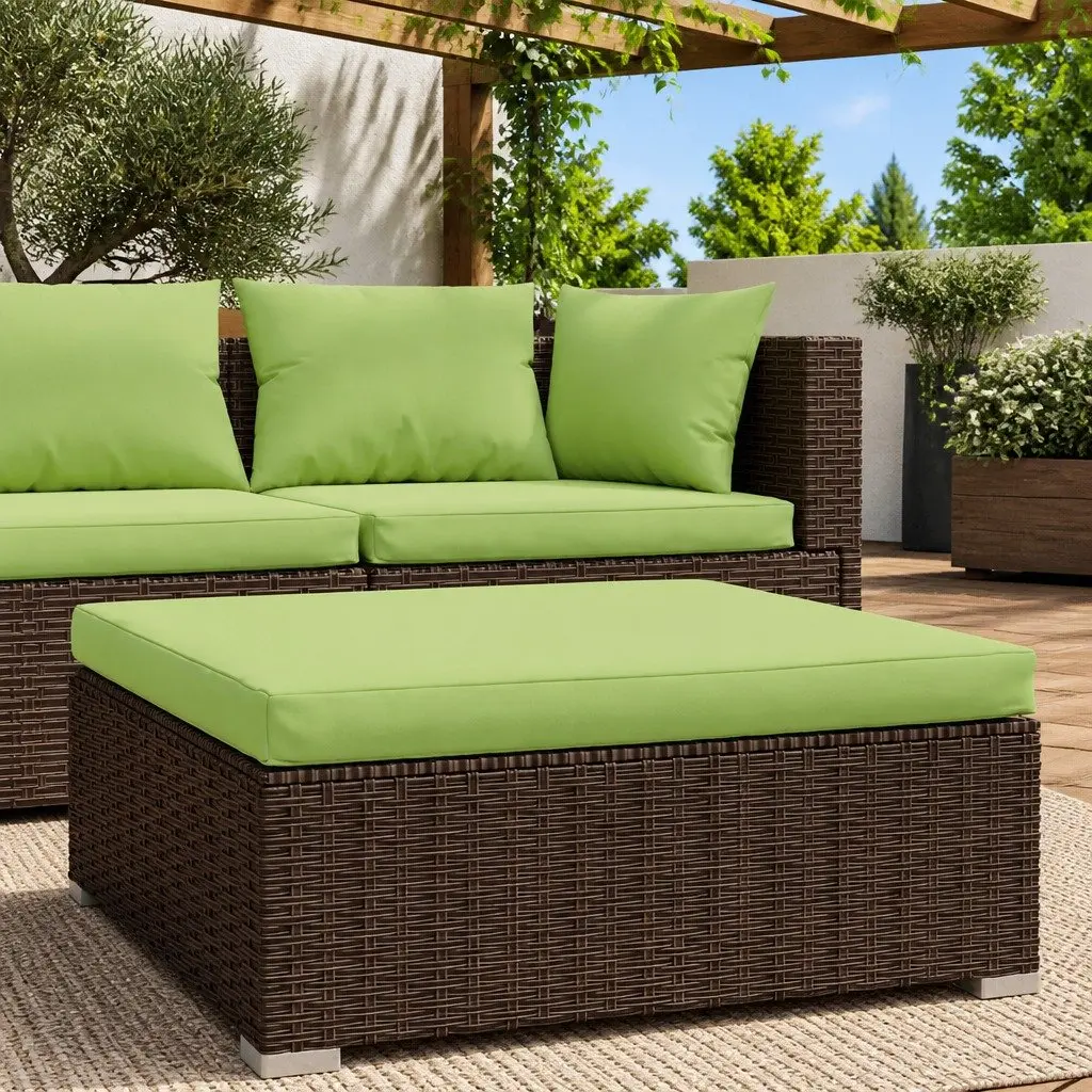 Outdoor Ottoman with Cushion for Patio Seating