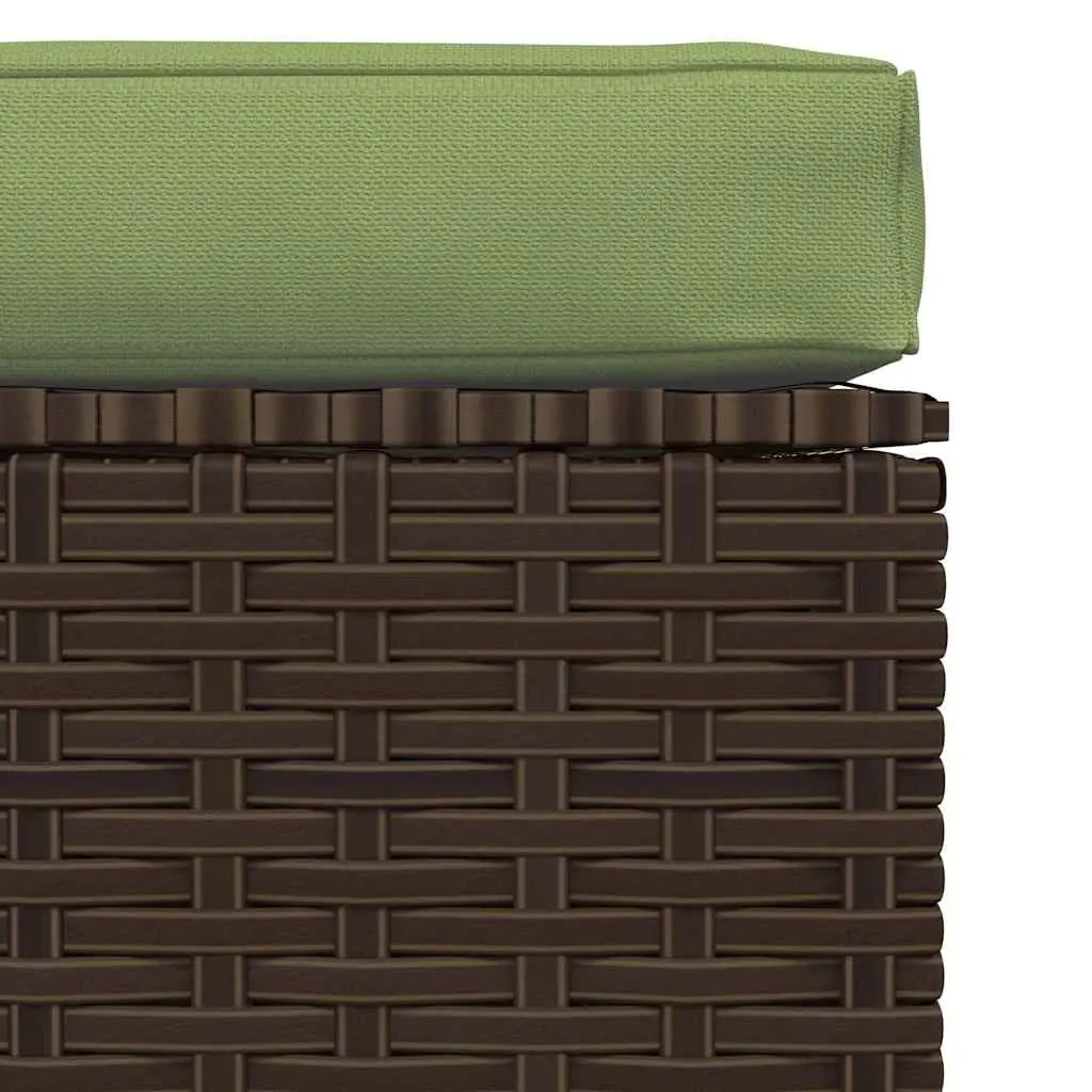 Outdoor Ottoman with Cushion for Patio Seating