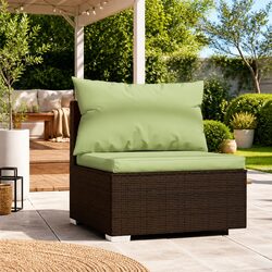 Sturdy Outdoor Garden Sectional Middle Sofa with Cushions