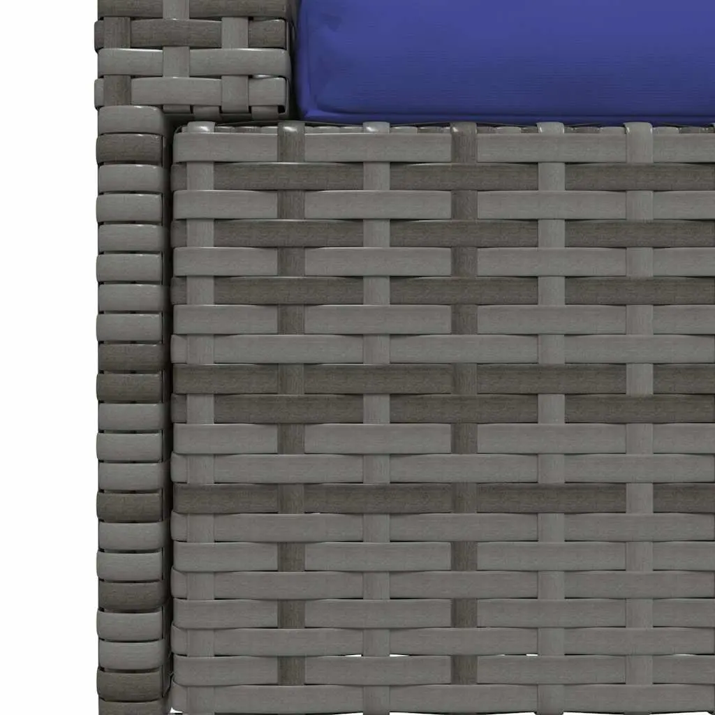 2-Seater Outdoor Sofa PE Rattan Grey Modular Garden Patio Furniture