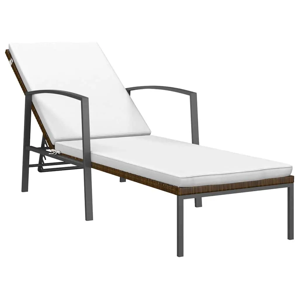 Adjustable Backrest Outdoor Lounger with Steel Frame