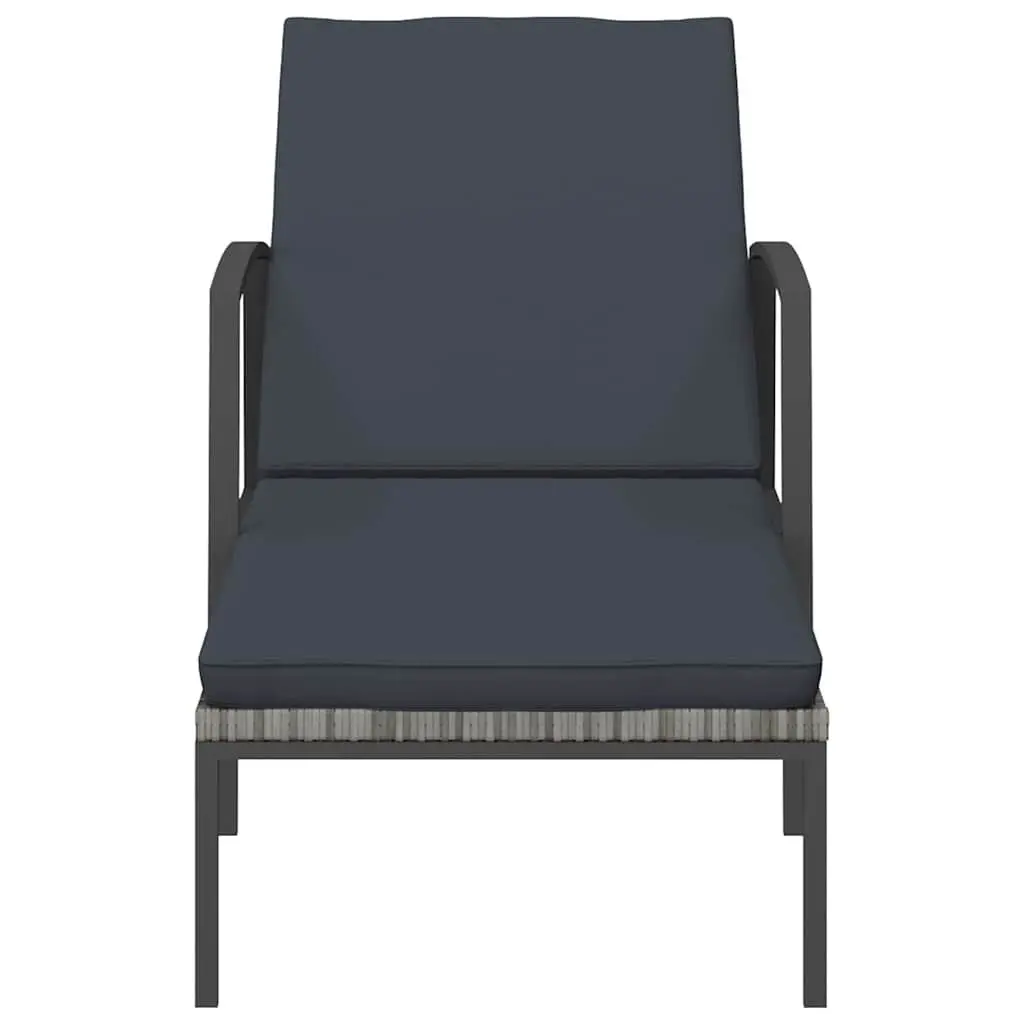 Sun Lounger with Integrated Side Table Set