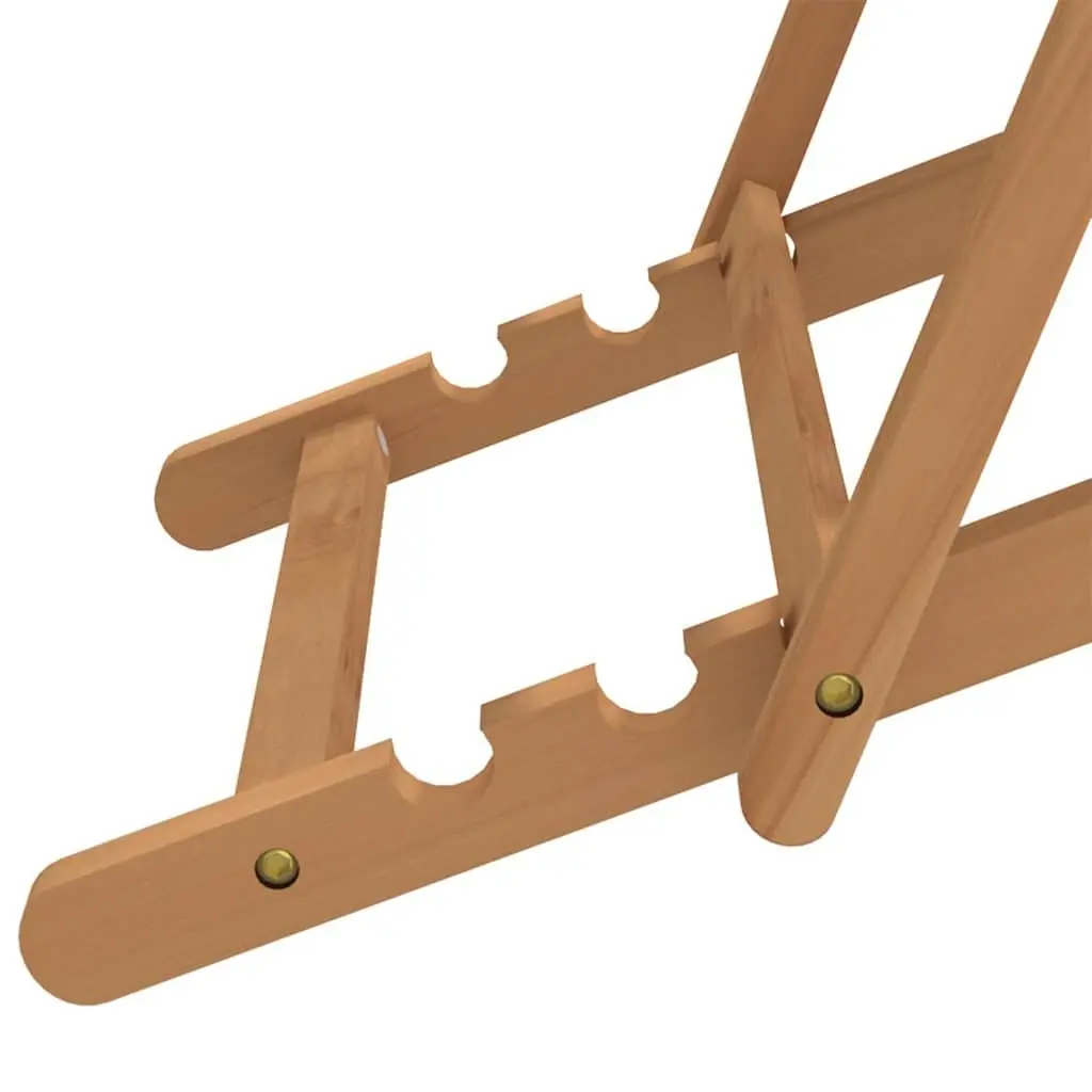 Solid Teak Wood Folding Beach Chair with Adjustable Backrest