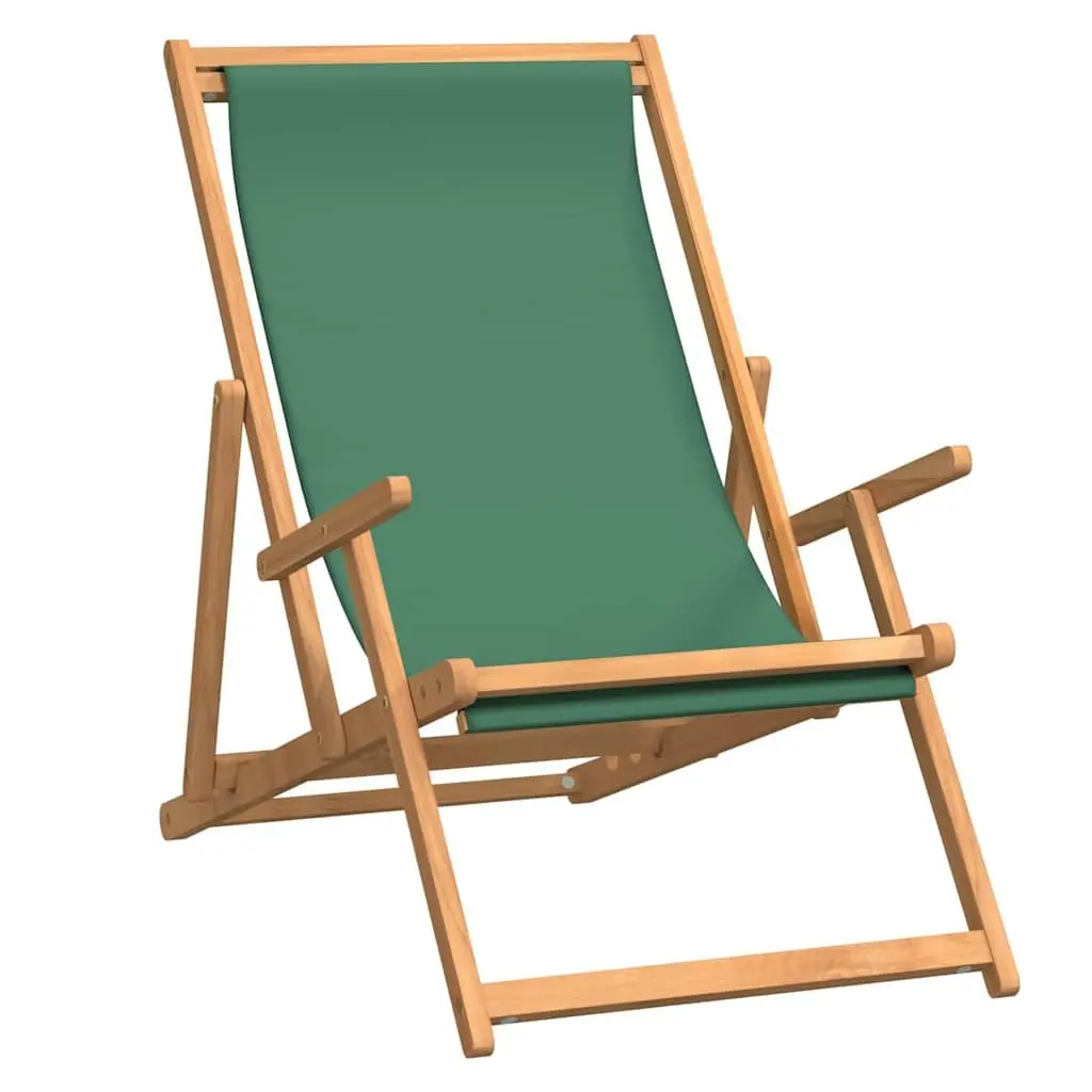 Adjustable Folding Beach Chair in Solid Teak Wood