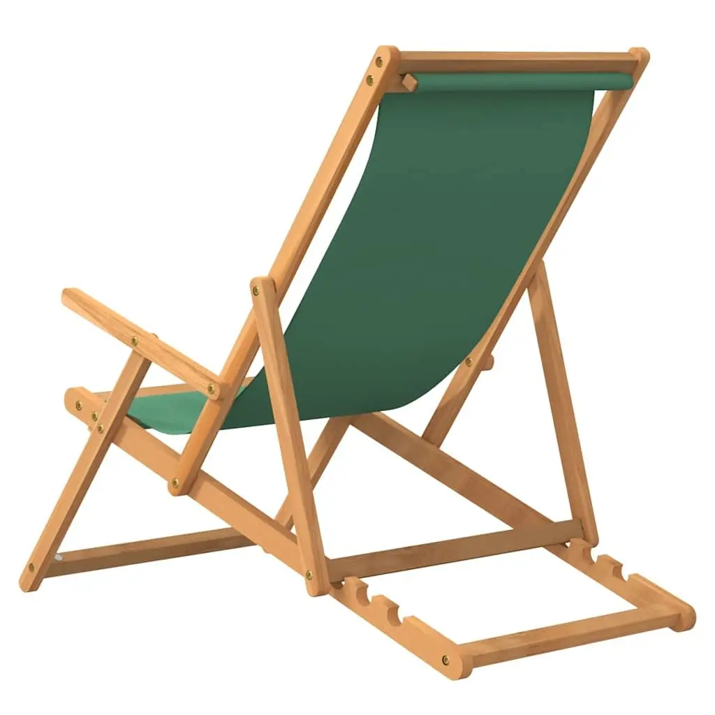 Adjustable Folding Beach Chair in Solid Teak Wood