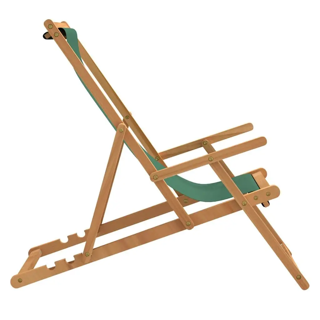 Adjustable Folding Beach Chair in Solid Teak Wood