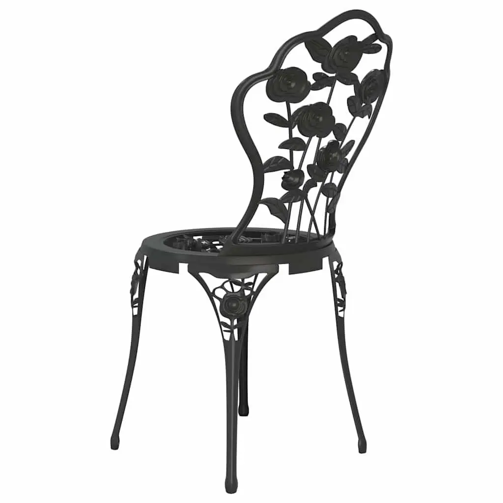 3 Piece Black Bistro Set for Outdoor Spaces