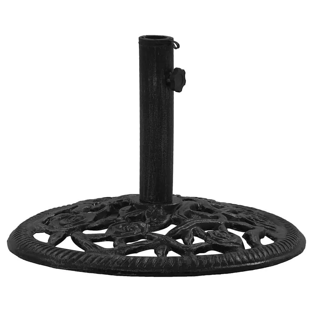 Heavy Duty Black Cast Iron Umbrella Base for Stability