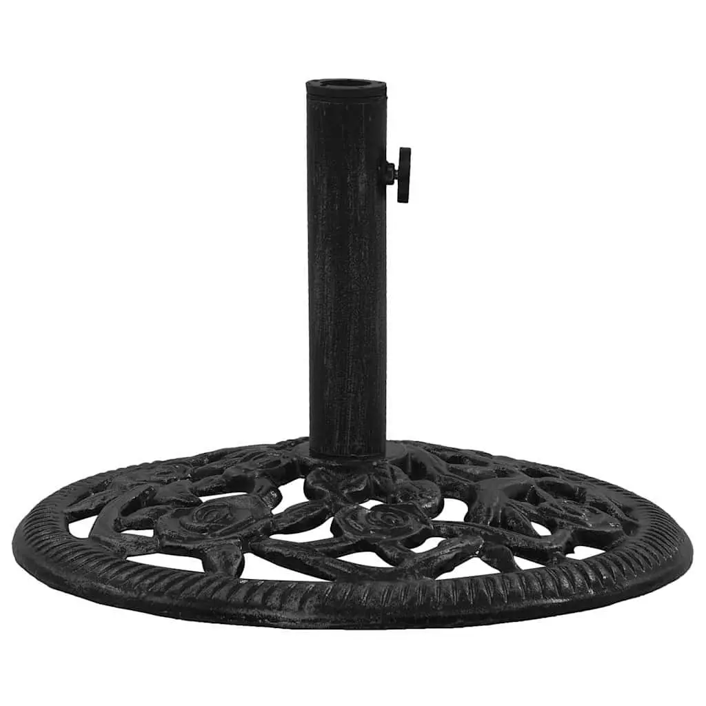 Heavy Duty Black Cast Iron Umbrella Base for Stability
