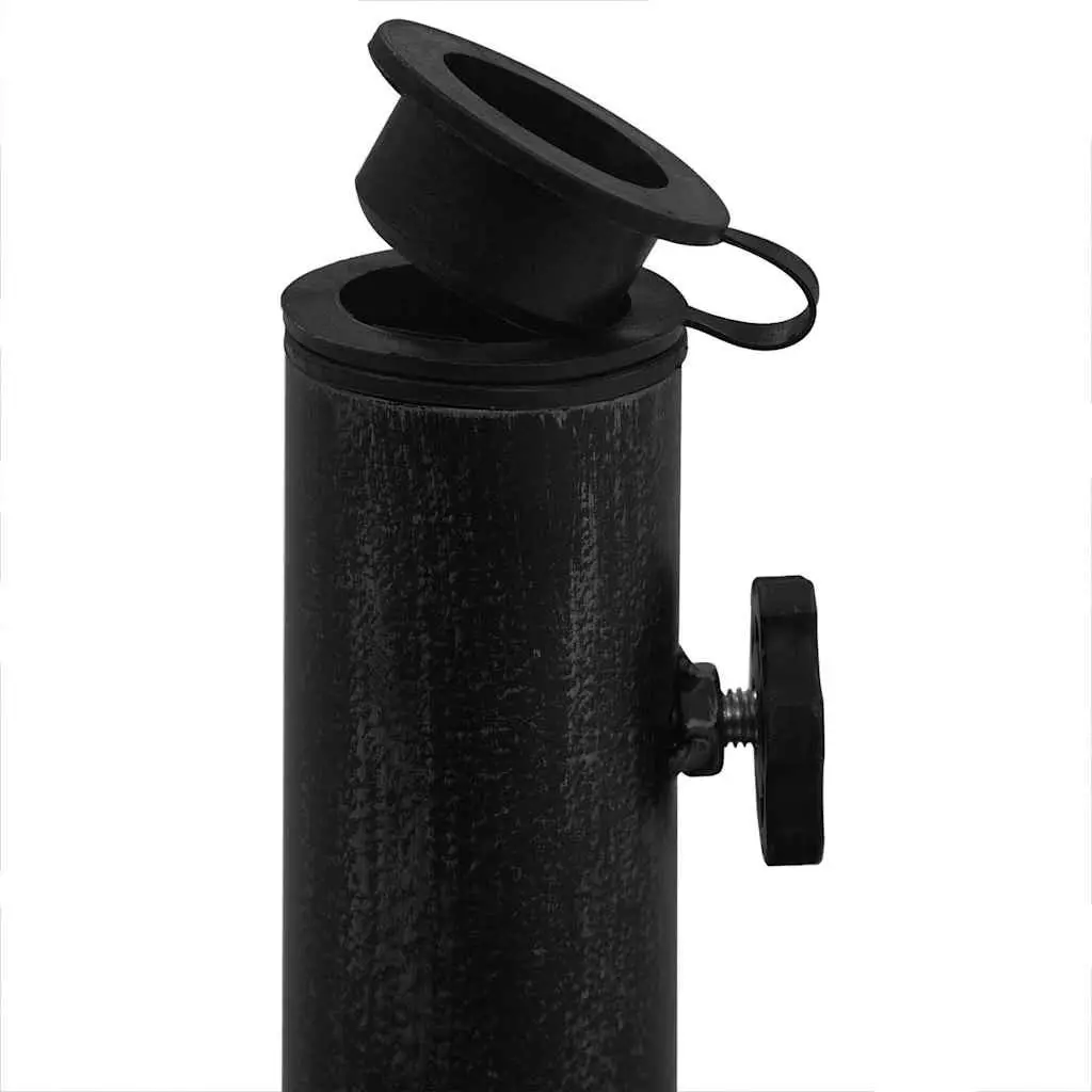 Heavy Duty Black Cast Iron Umbrella Base for Stability