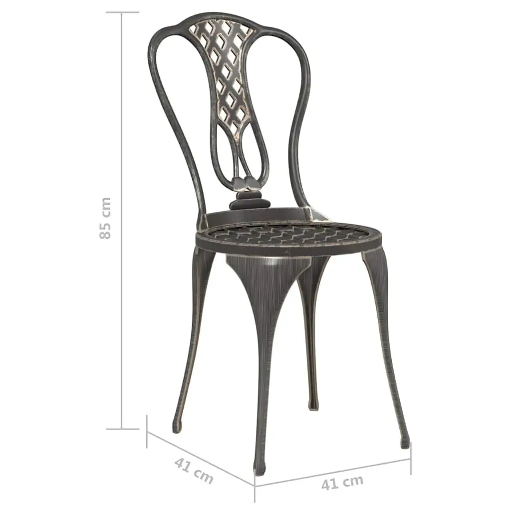 Cast Metal 3 Piece Bistro Set for Outdoor Spaces