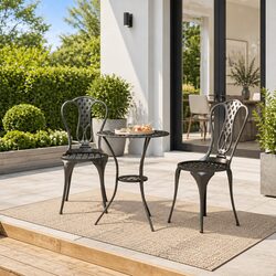 Durable 3 Piece Bistro Set for Outdoor Spaces