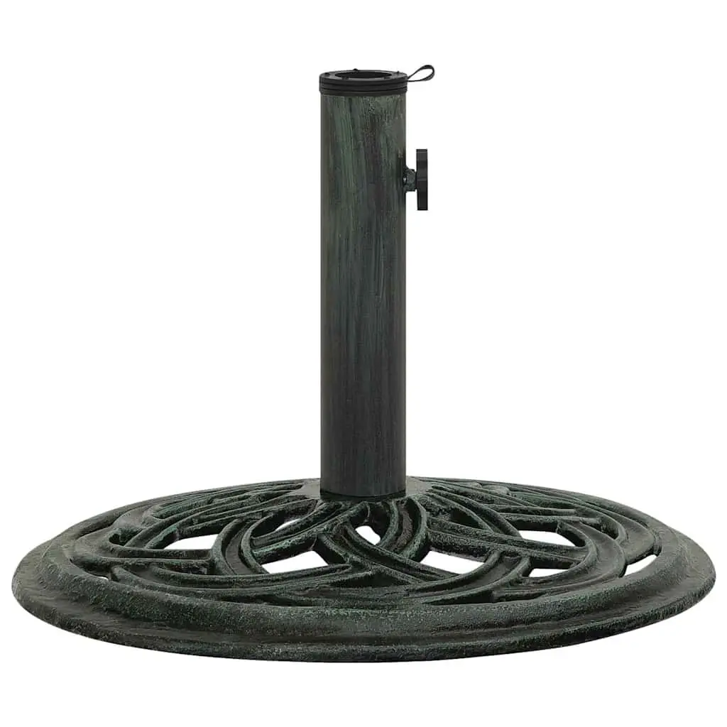 Green Cast Iron Umbrella Base for Outdoor Stability