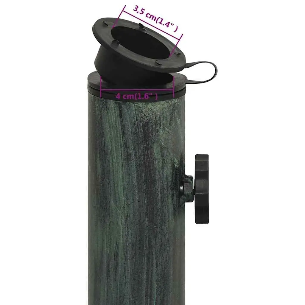 Green Cast Iron Umbrella Base for Outdoor Stability