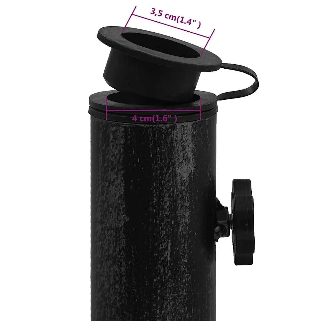 Umbrella Base Cast Iron Black Outdoor Garden Patio Stand Heavy Duty