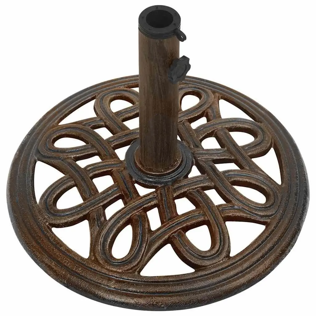 Umbrella Base Cast Iron 40cm Brown
