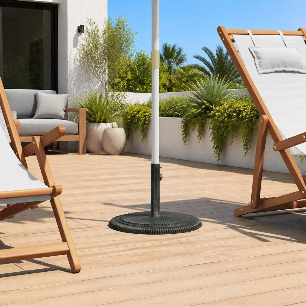 Cast Iron Umbrella Base for Outdoor Use Green 45x45x30cm