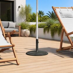 Sturdy Cast Iron Umbrella Base for Outdoor Use Green 45x45x30cm