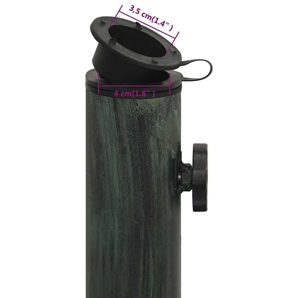 Cast Iron Umbrella Base for Outdoor Use Green 45x45x30cm