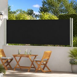 Durable Black Retractable Side Awning 117x600cm