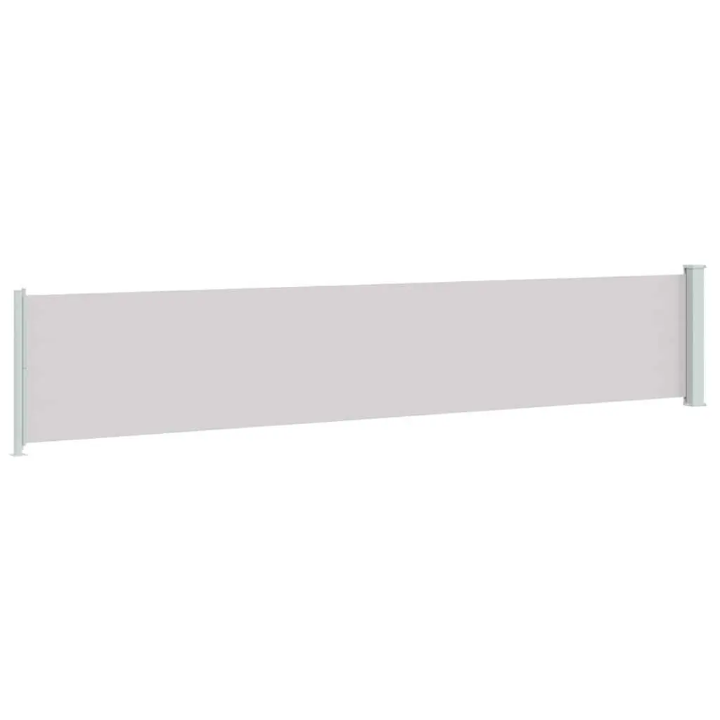 117x600cm Grey Retractable Side Awning
