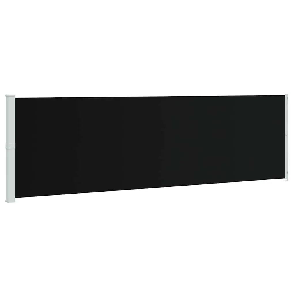 Patio Retractable Side Awning 180x600cm Black