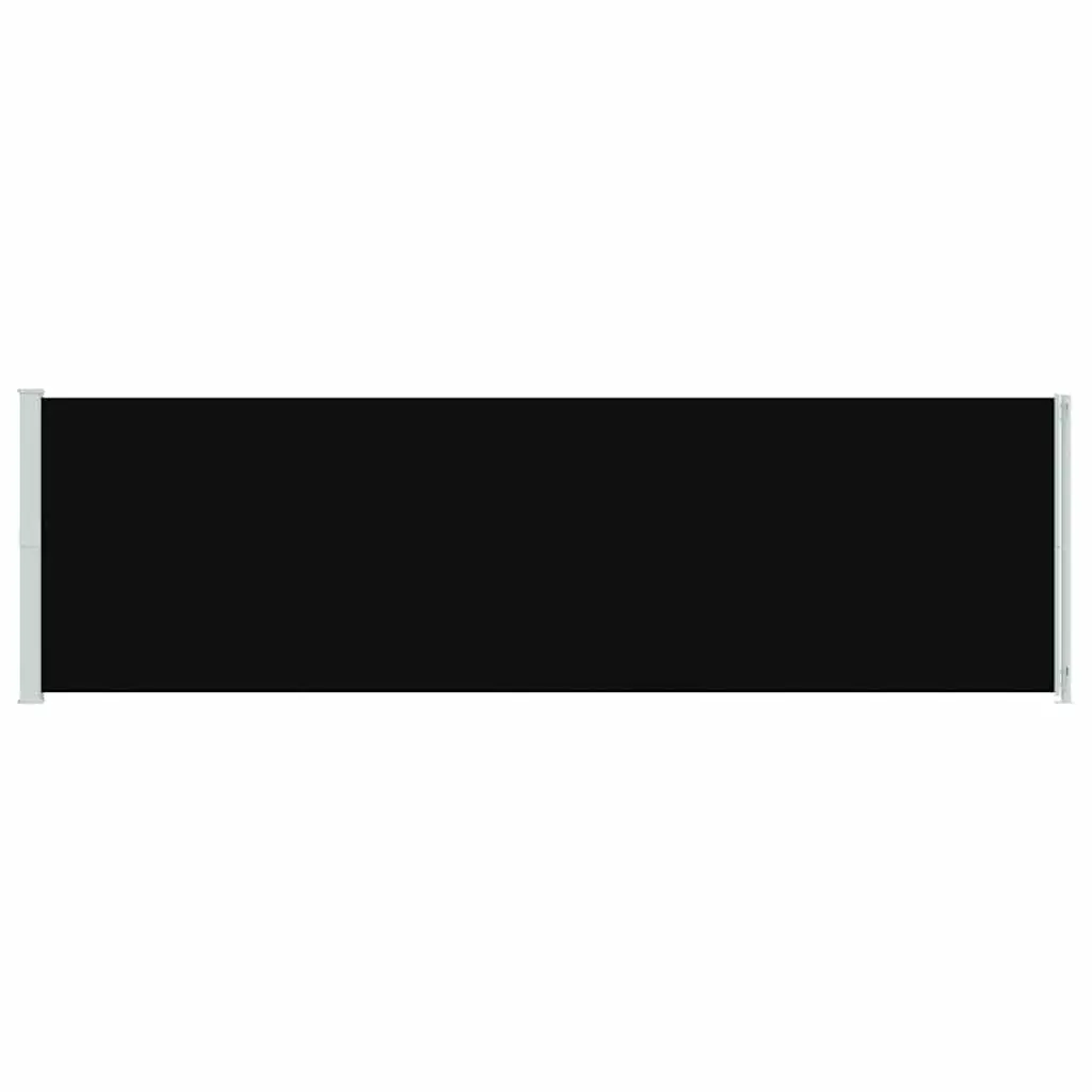 Patio Retractable Side Awning 180x600cm Black