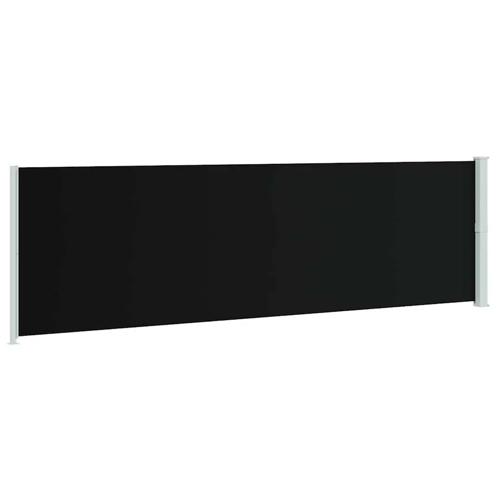 Patio Retractable Side Awning 180x600cm Black