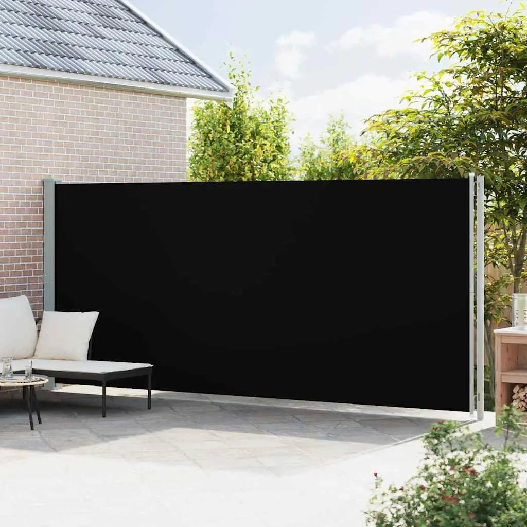 Retractable Side Awning 200x600 cm Black