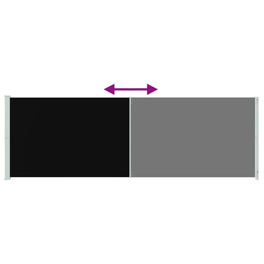 Retractable Side Awning 200x600 cm Black