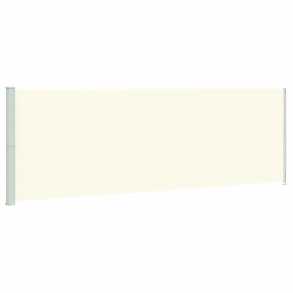 Cream Retractable Side Awning for Patios 200x600 cm