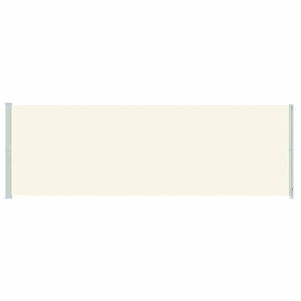 Cream Retractable Side Awning for Patios 200x600 cm