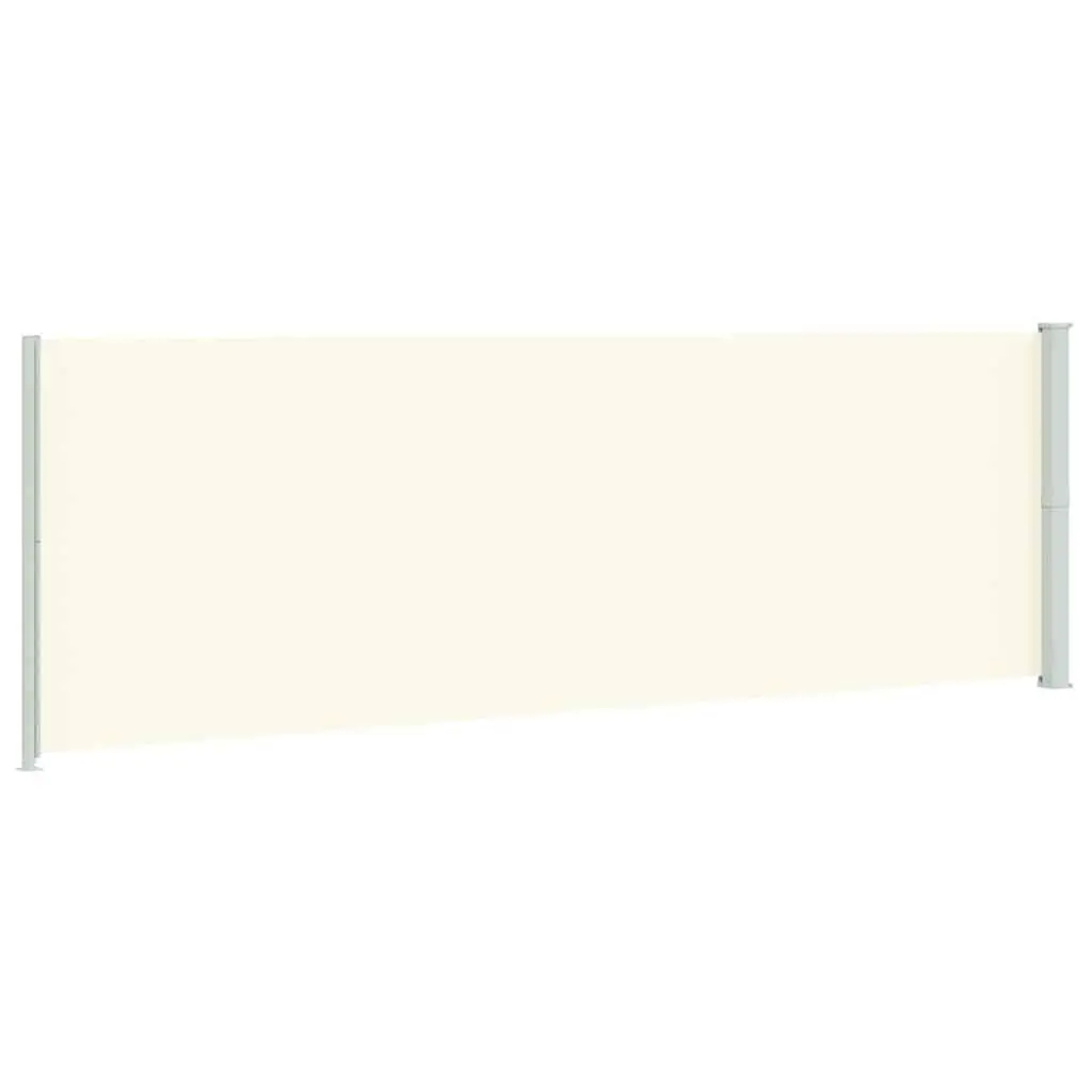 Cream Retractable Side Awning for Patios 200x600 cm