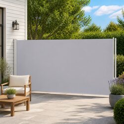Robust Grey Retractable Side Awning 200x600 cm