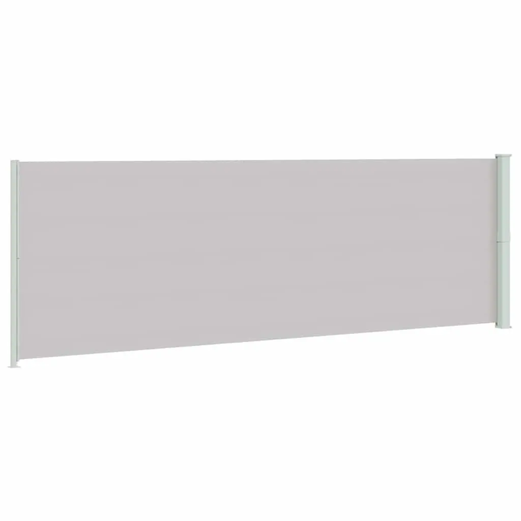 Grey Retractable Side Awning 200x600 cm